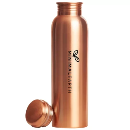 Minimal Earth Oval Copper Water Bottle